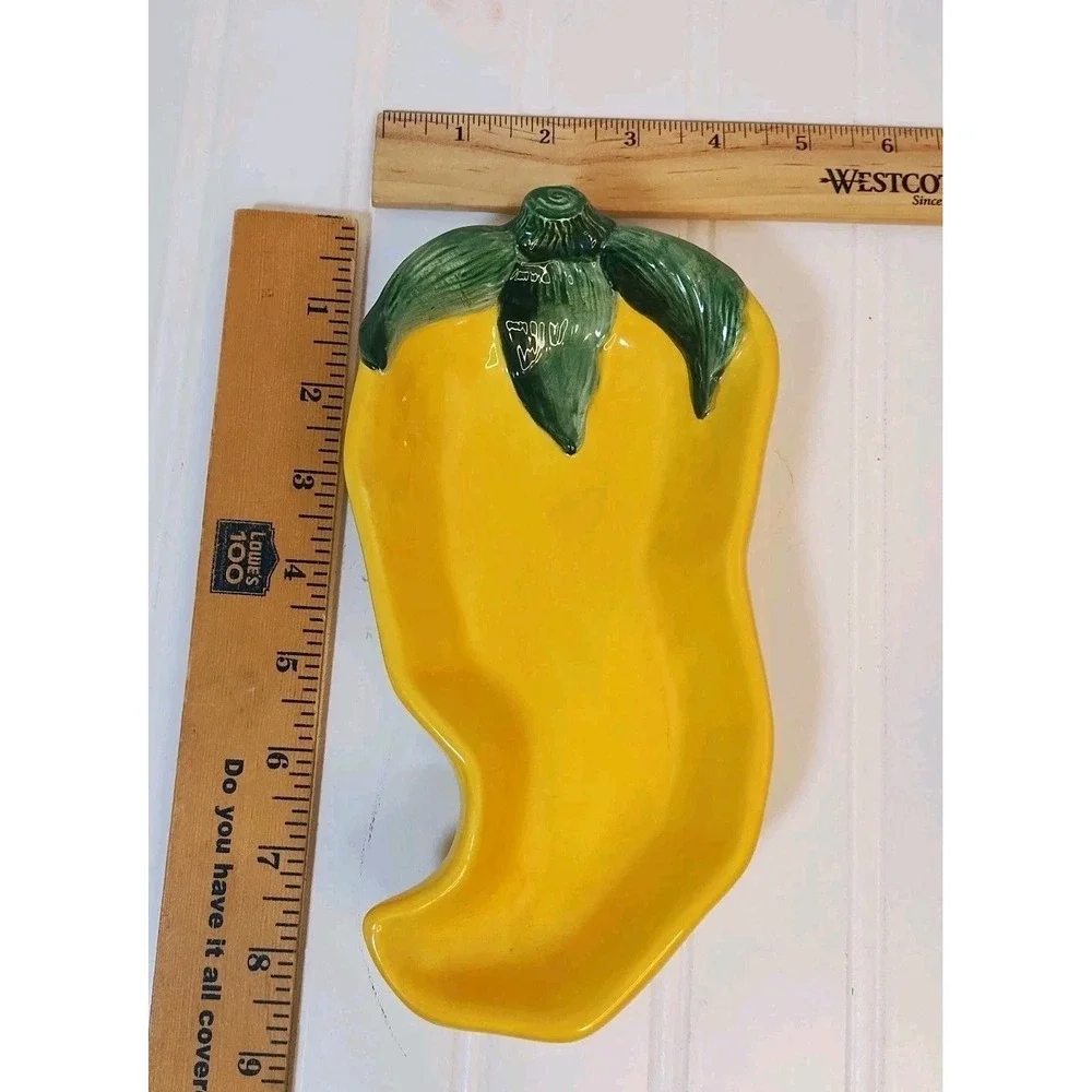 Bella Casa By Ganz Yellow Pepper Serving Dish Dip Farmhouse MCM‎ Cottage Decor